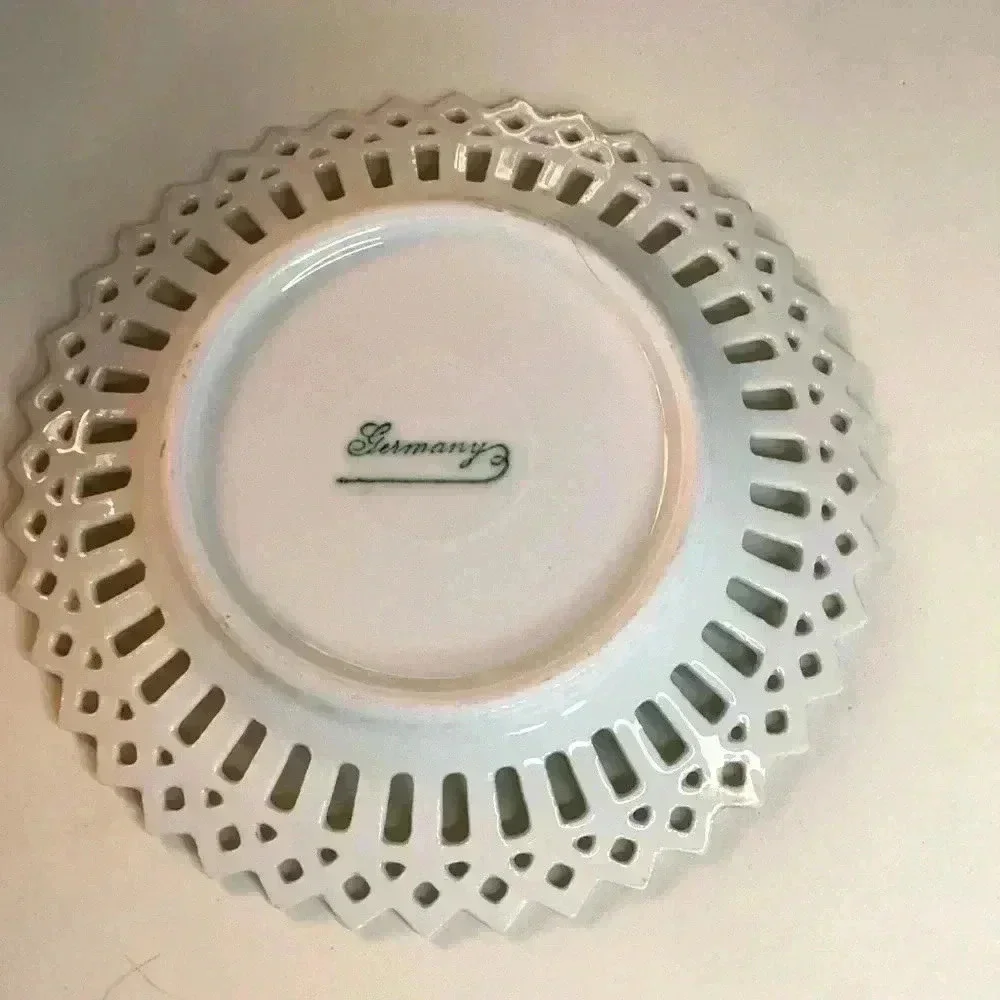 European Germany Romantic Victorian Trinket Bowl set of 2